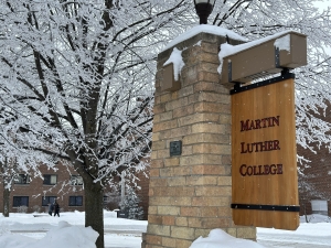 MLC Entrance Sign in Winter