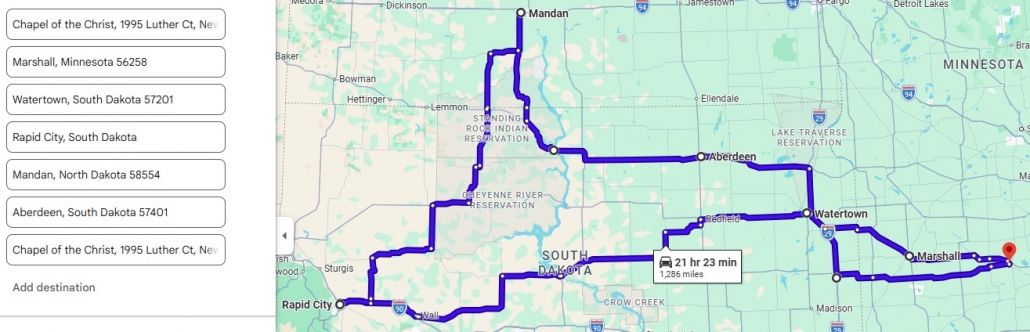 2026 Wind Symphony Tour Map