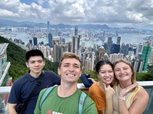 Jesse and Emily Rider and friends Sophie and John.