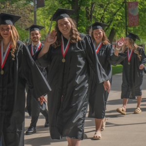 2026 Graduates Walking