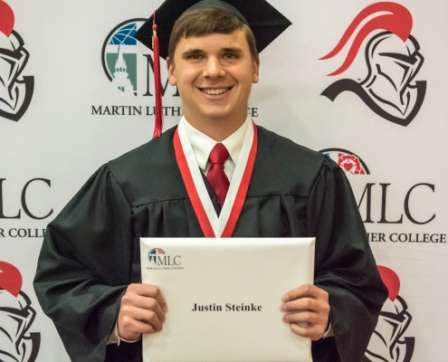 Justin Steinke at graduation