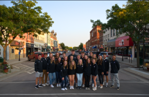 Students in downtown New Ulm